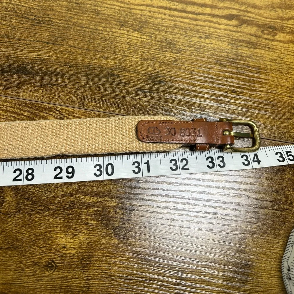 VTG 90s Dooney‎ & Bourke Belt Sailboat Woven Canvas Size 30 Nautical Preppy